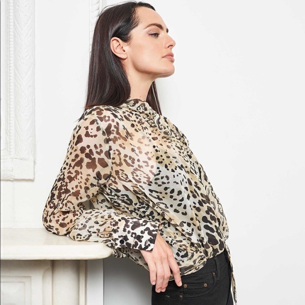 La Ligne Animal Print Blouse‎